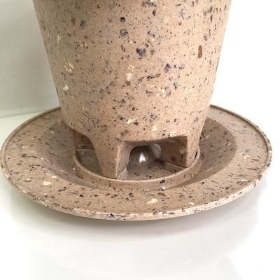 Cream Coffee Husk Bird Feeder 20cm