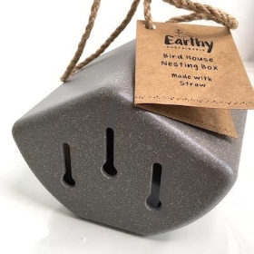 Grey Straw Bird Nesting Box 16cm