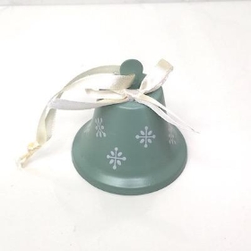 3 x Blue Green Hanging Bells 6cm