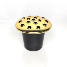 Grave Pot Insert Gold Lid x 5