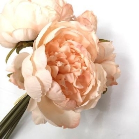 Peach Peony Bundle 25cm