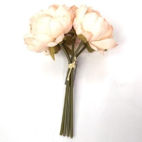Peach Peony Bundle 25cm